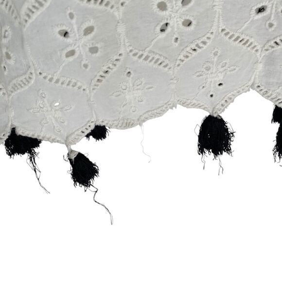 Hemant & Nandita Anthropologie Aditya Embroidered Eyelet Cover Up Swim Large - Picture 9 of 11